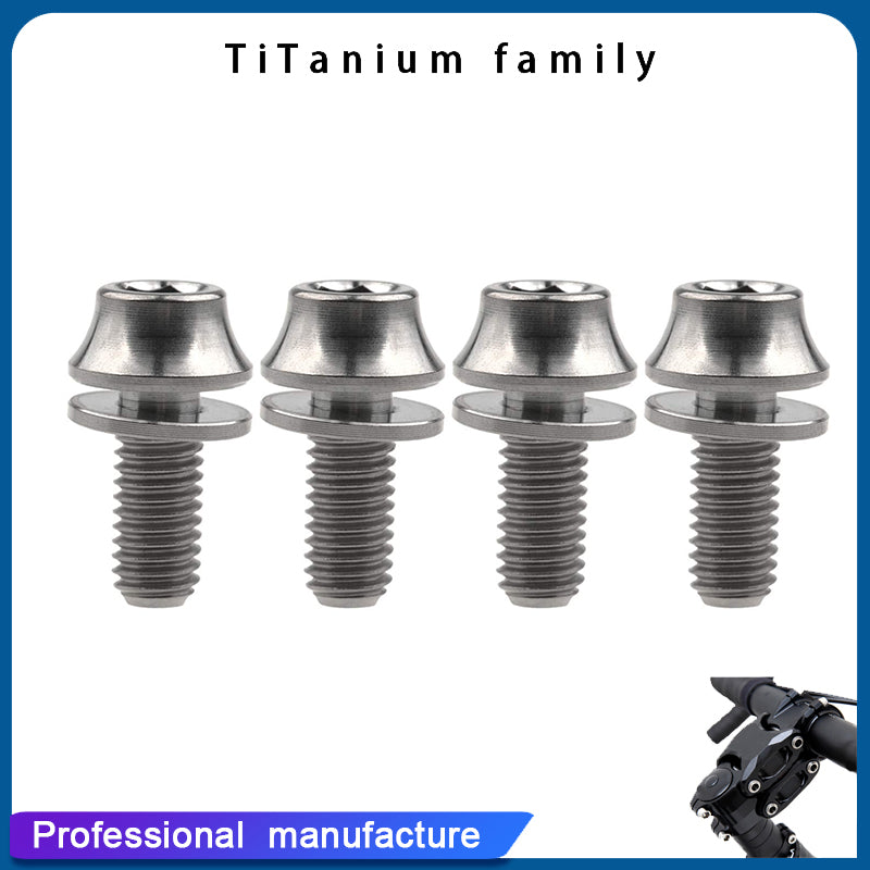 Titanium M5x12mm with Washers Bicycle Water Bottle Cage Hex Bolts Pack of 4