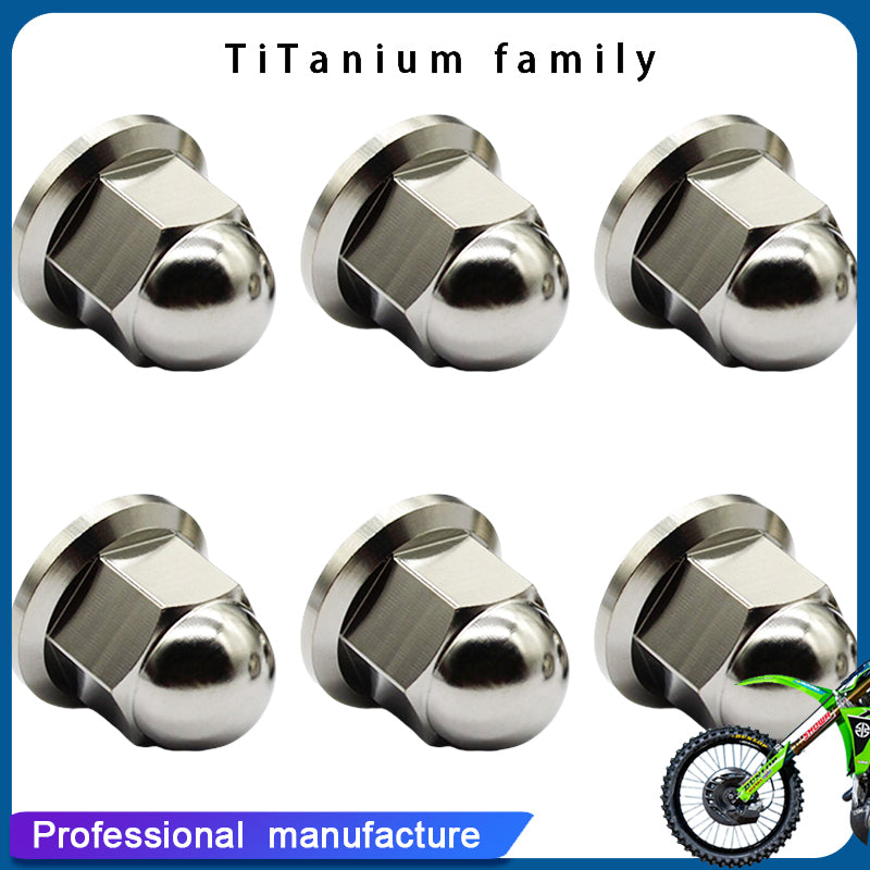Titanium M6 M8 M10 Dome Head Acorn Nuts for Bicycle Motorcycle Exhaust Pipe Car Pack of 6