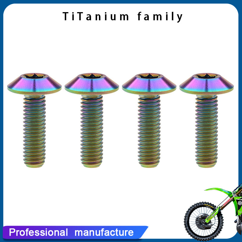 Titanium M6x20mm Button Torx Head Bolt Screw for Bicycle Motorcycle Pack of 4