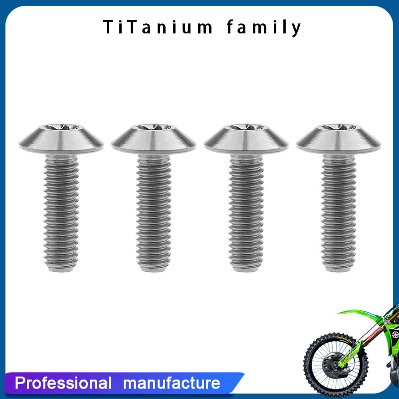 Titanium M6x20mm Button Torx Head Bolt Screw for Bicycle Motorcycle Pack of 4