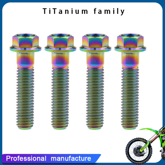 Titanium Hex Small Flange Head Bolt M8×30mm x1.25mm for Motorcycle Car Modification Pack of 4