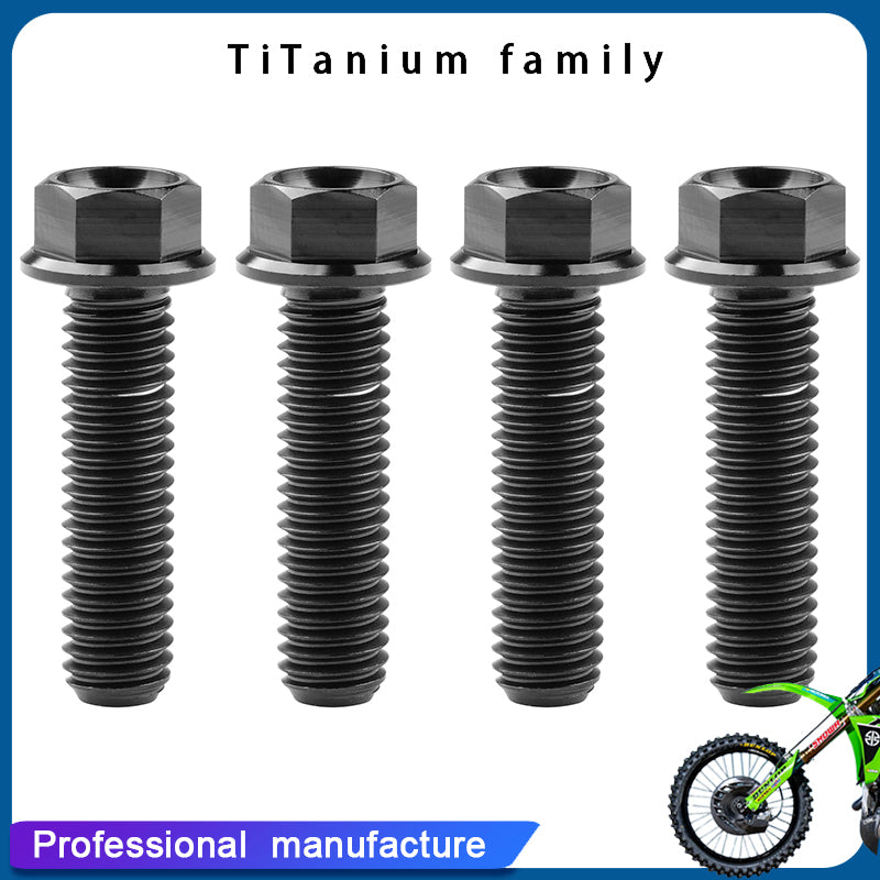 Titanium Hex Small Flange Head Bolt M8×30mm x1.25mm for Motorcycle Car Modification Pack of 4