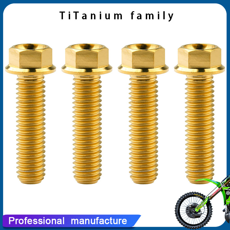 Titanium Hex Small Flange Head Bolt M8×30mm x1.25mm for Motorcycle Car Modification Pack of 4