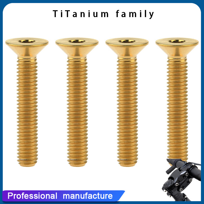 Ti M6x35mm Countersunk Flat Head Hex Socket Cap Screw Bolt pack of 4