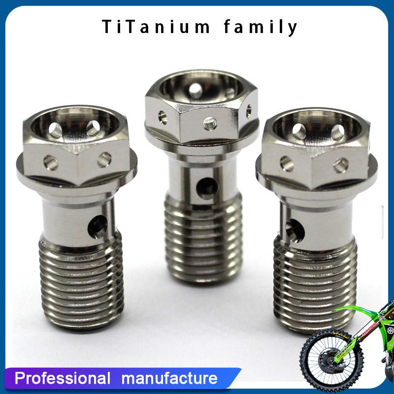 Titanium Banjo Bolt M10 P1.25 Motorcycle Modification pack of 2