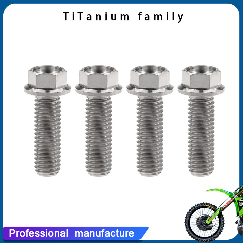 Titanium Hex Small Flange Head Bolt M8×30mm x1.25mm for Motorcycle Car Modification Pack of 4