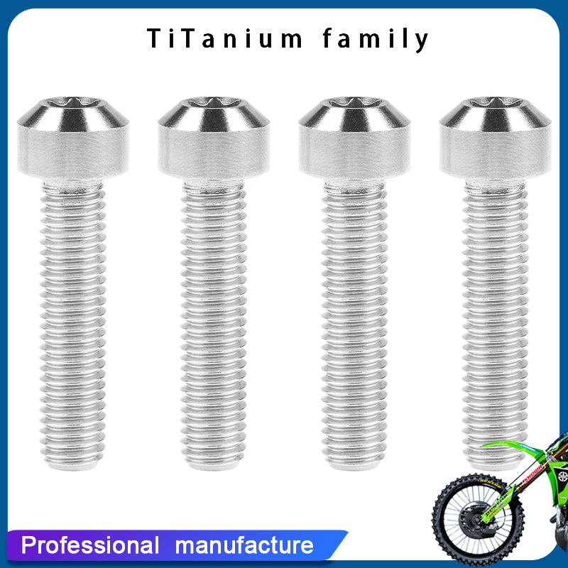 Titanium Bolt M8x25/30mm Torx Head Screws for Motorcycle Car Refit Fastener Pack of 4